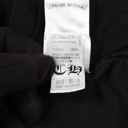 バックプリント ポケット付き 長袖Tシャツ コットン ブラック イエロー クロムハーツ