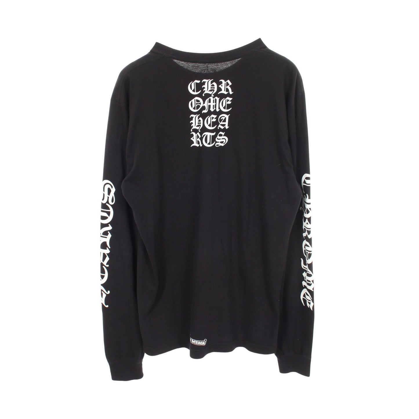 バーティカルロゴ ポケット付き 長袖Tシャツ コットン ブラック クロムハーツ