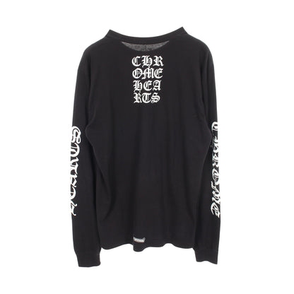 バーティカルロゴ ポケット付き 長袖Tシャツ コットン ブラック クロムハーツ