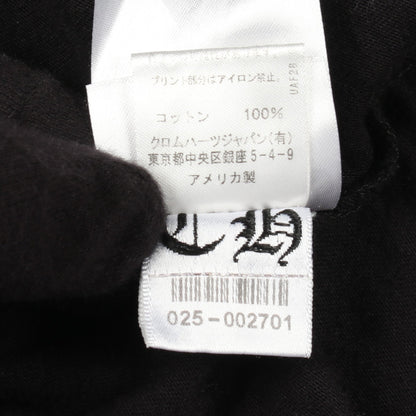 バーティカルロゴ ポケット付き 長袖Tシャツ コットン ブラック クロムハーツ