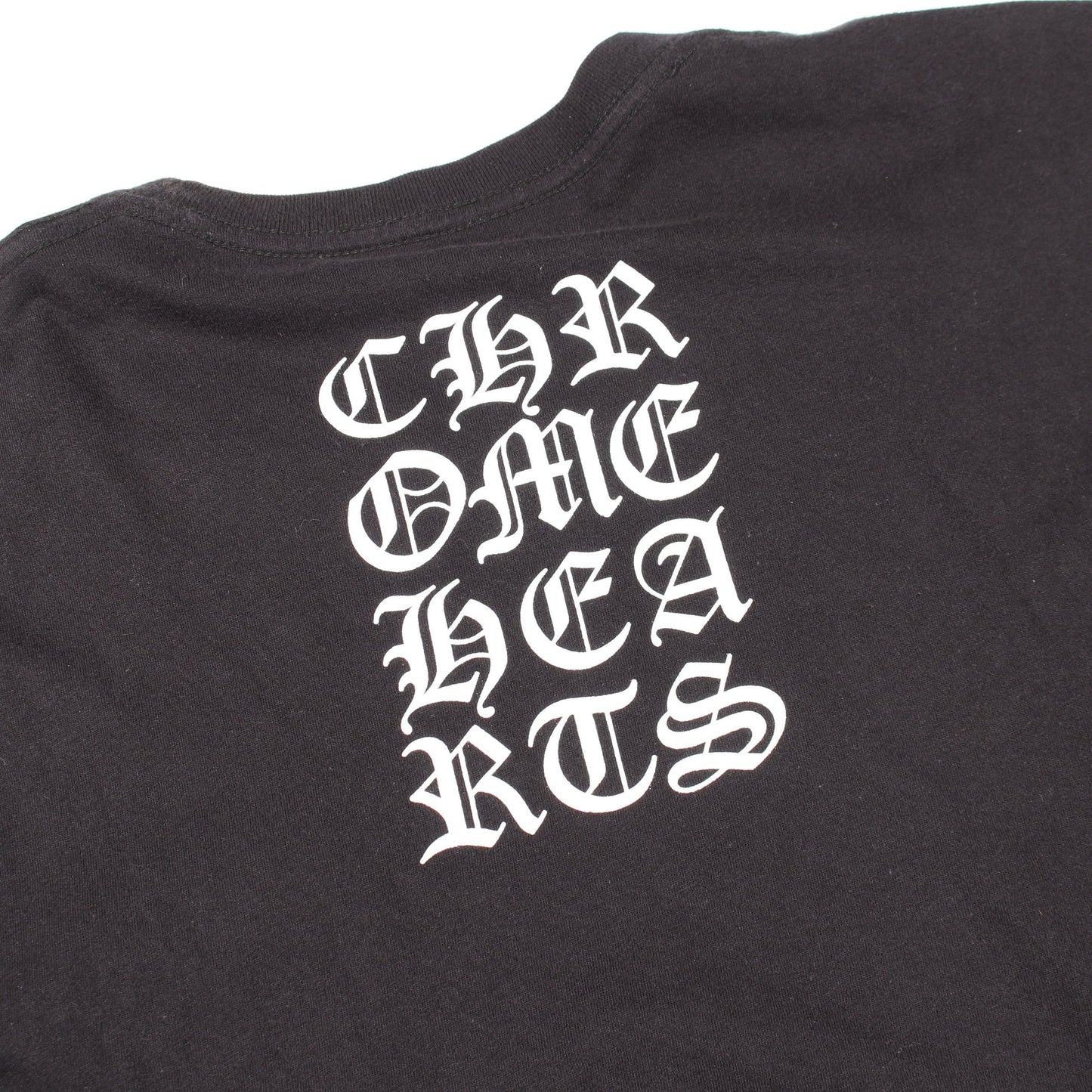 バーティカルロゴ ポケット付き 長袖Tシャツ コットン ブラック クロムハーツ