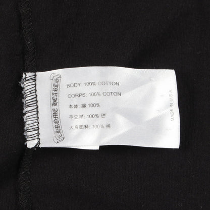 バーティカルロゴ ポケット付き 長袖Tシャツ コットン ブラック クロムハーツ