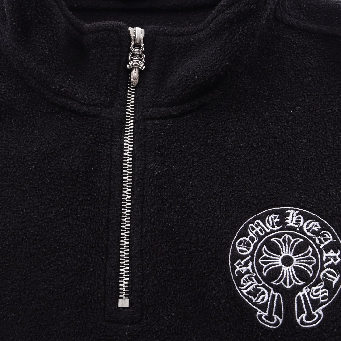 Y NOT ホースシュー刺繍 ダガーハーフジップ フリース スウェットシャツ ブラック クロムハーツ