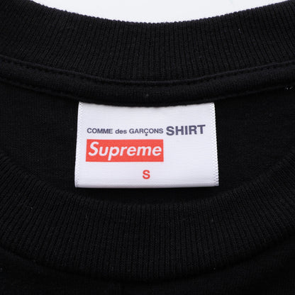 Supreme × COMME des GARCONS SHIRT クルーネック 半袖Tシャツ コットン ブラック シュプリーム