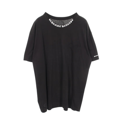 ネックロゴ ポケット 半袖Tシャツ コットン ブラック クロムハーツ