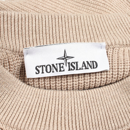 RIBBED SOFT ORGANIC COTTON リブ ニット コットン ベージュ ストーンアイランド