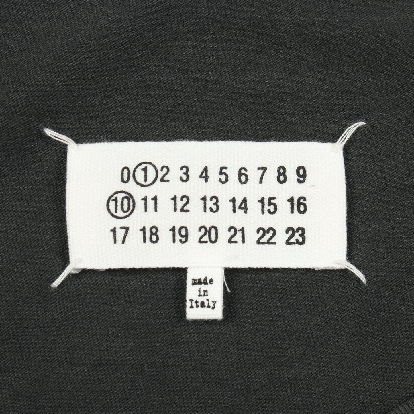 ロゴ刺繍 半袖Tシャツ コットン ダークグレー メゾンマルジェラ