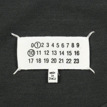 ロゴ刺繍 半袖Tシャツ コットン ダークグレー メゾンマルジェラ