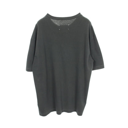 ロゴ刺繍 半袖Tシャツ コットン ダークグレー メゾンマルジェラ