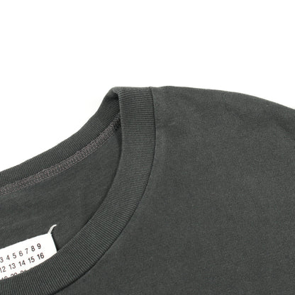 ロゴ刺繍 半袖Tシャツ コットン ダークグレー メゾンマルジェラ