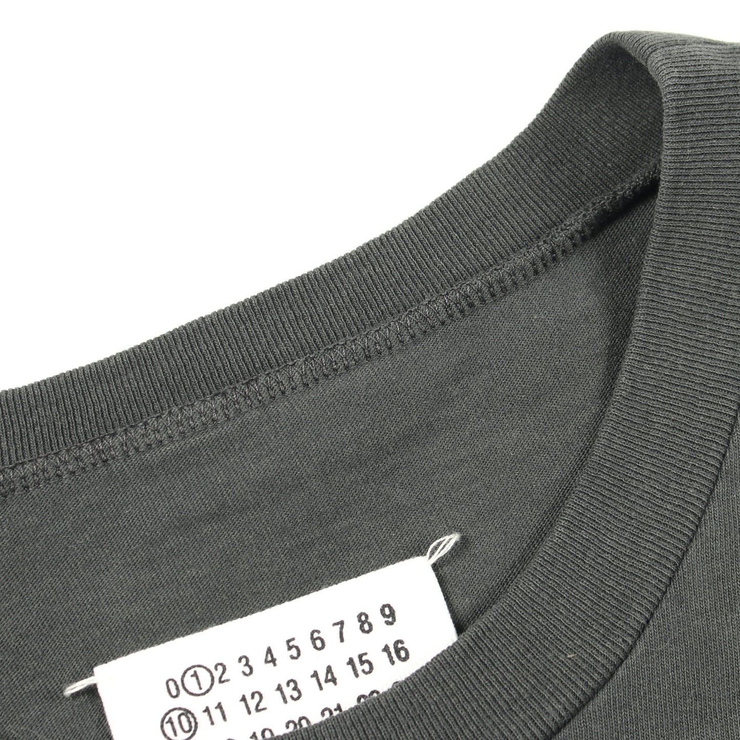ロゴ 半袖Tシャツ コットン ダークグレー メゾンマルジェラ