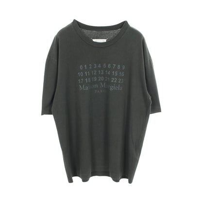 ロゴ 半袖Tシャツ コットン ダークグレー メゾンマルジェラ