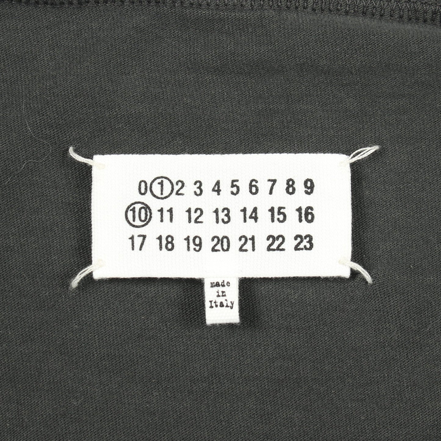 ロゴ 半袖Tシャツ コットン ダークグレー メゾンマルジェラ