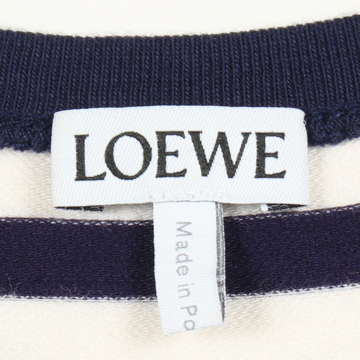 アナグラム ボーダー ブラック ホワイト タンクトップ レーヨン ネイビー ホワイト ロエベ トップス LOEWE