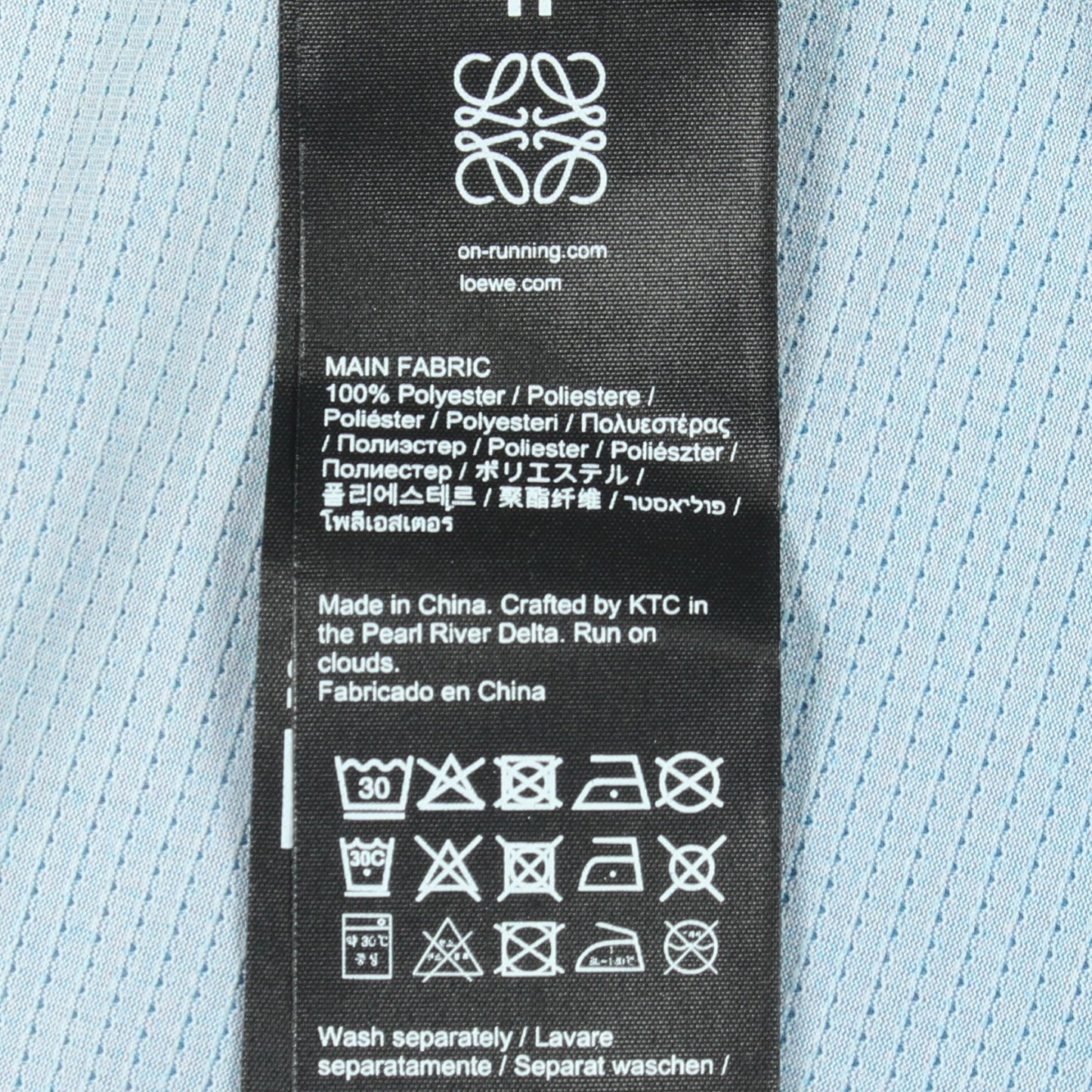 LOEWE x ON performance グラデーション 半袖Tシャツ ライトブルー ブルー ロエベ トップス LOEWE