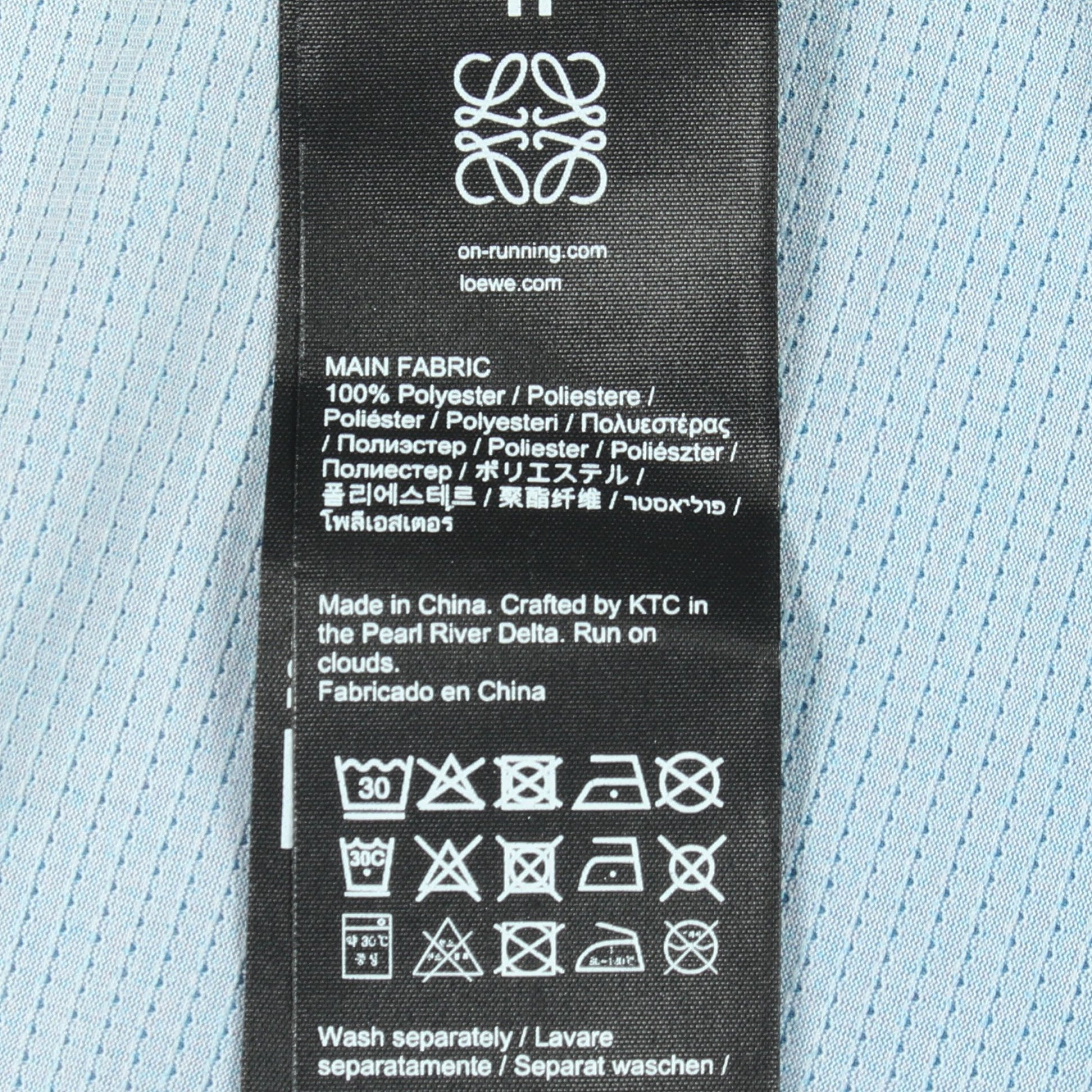 LOEWE x ON performance グラデーション 半袖Tシャツ ライトブルー ブルー ロエベ トップス LOEWE