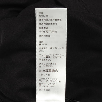 ロゴプリント メタルフリンジ 半袖Tシャツ コットン ブラック ホワイト セリーヌ