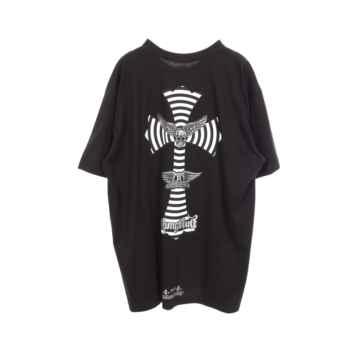 FOTI バックプリント 半袖Tシャツ コットン ブラック クロムハーツ