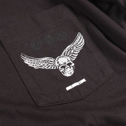 FOTI バックプリント 半袖Tシャツ コットン ブラック クロムハーツ