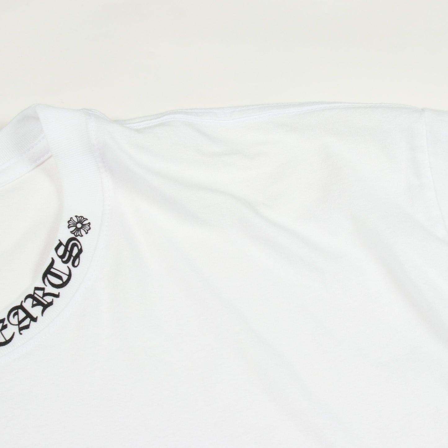 ネックロゴ ポケット付き 半袖Tシャツ コットン ホワイト クロムハーツ