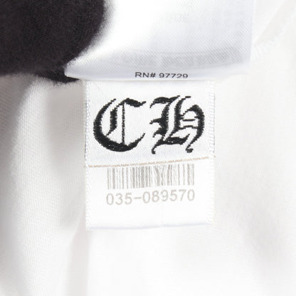 ネックロゴ ポケット付き 長袖Tシャツ コットン ホワイト クロムハーツ