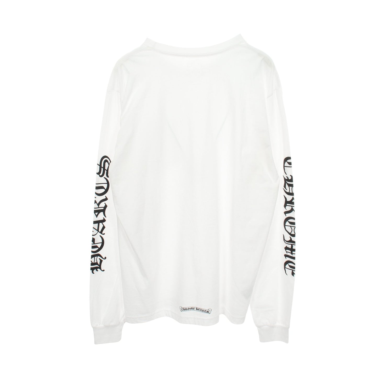 ネックロゴ ポケット付き 長袖Tシャツ コットン ホワイト クロムハーツ