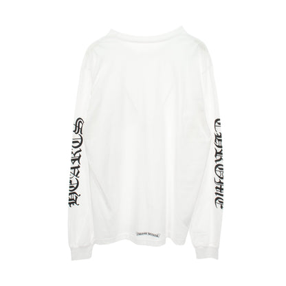 ネックロゴ ポケット付き 長袖Tシャツ コットン ホワイト クロムハーツ