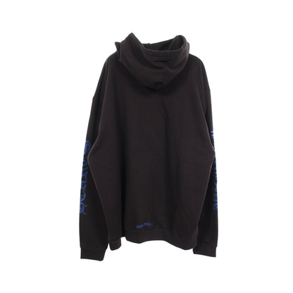 アームロゴ プルオーバーパーカー コットン ブラック ブルー クロムハーツ トップス Chrome Hearts