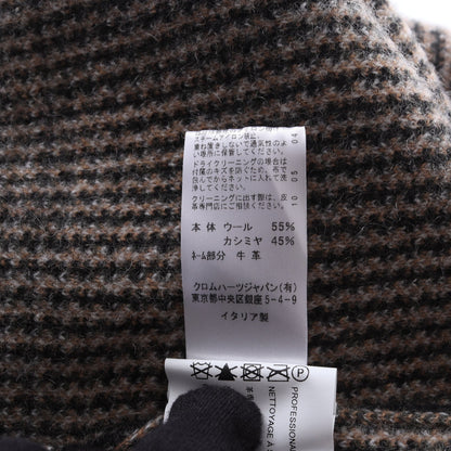 BIG CITY チェック Vネック ニット ウール カシミヤ グリーン ブラック マルチカラー クロムハーツ