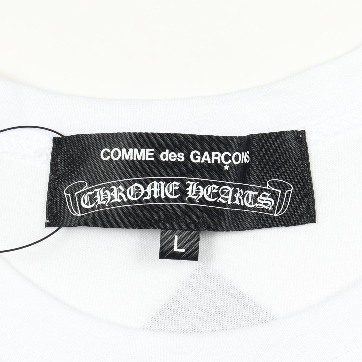 Comme des Garcons × Chrome Hearts × DOVER STREET MARKET 半袖Tシャツ コットン ホワイト ブラック コムデギャルソン