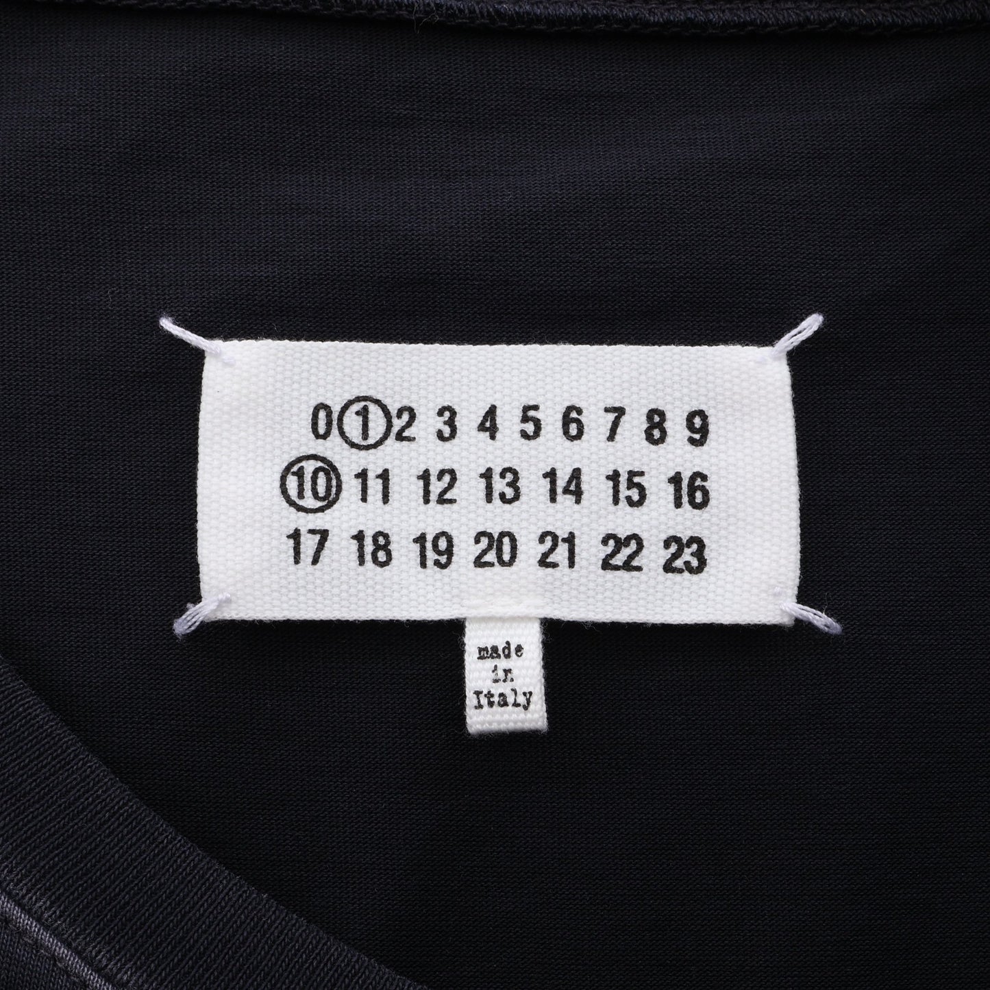 オーバーサイズ オーバーダイ ヴィンテージ加工 ロゴ 半袖Tシャツ コットン ブラック メゾンマルジェラ110