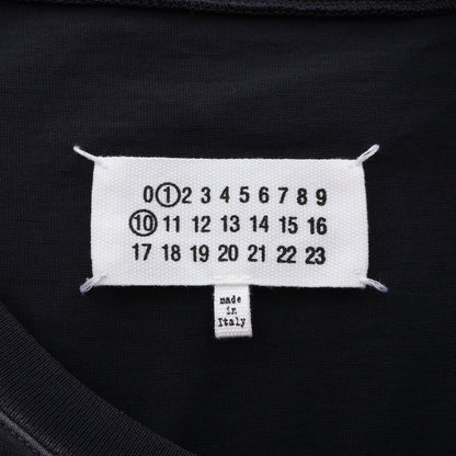 オーバーサイズ オーバーダイ ヴィンテージ加工 ロゴ 半袖Tシャツ コットン ブラック メゾンマルジェラ110