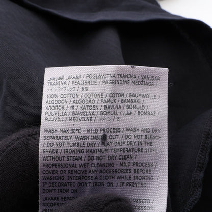 オーバーサイズ オーバーダイ ヴィンテージ加工 ロゴ 半袖Tシャツ コットン ブラック メゾンマルジェラ110