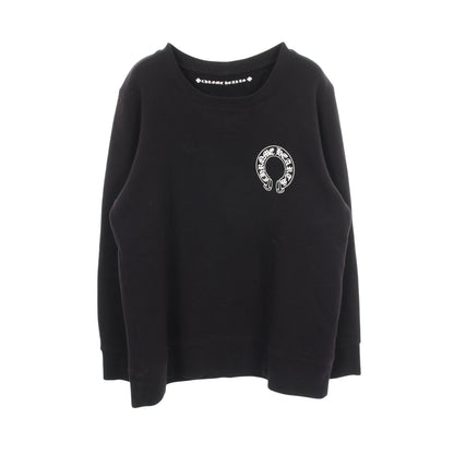 ホースシュー フローラルクロス クルーネック スウェットシャツ コットン ブラック クロムハーツ トップス Chrome Hearts