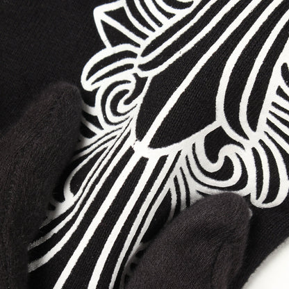 ホースシュー フローラルクロス クルーネック スウェットシャツ コットン ブラック クロムハーツ トップス Chrome Hearts