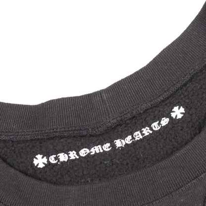 ホースシュー フローラルクロス クルーネック スウェットシャツ コットン ブラック クロムハーツ トップス Chrome Hearts