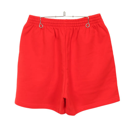 WARDROBE UNIFIT キャンペーンロゴ ハーフ スウェットパンツ コットン レッド バレンシアガ
