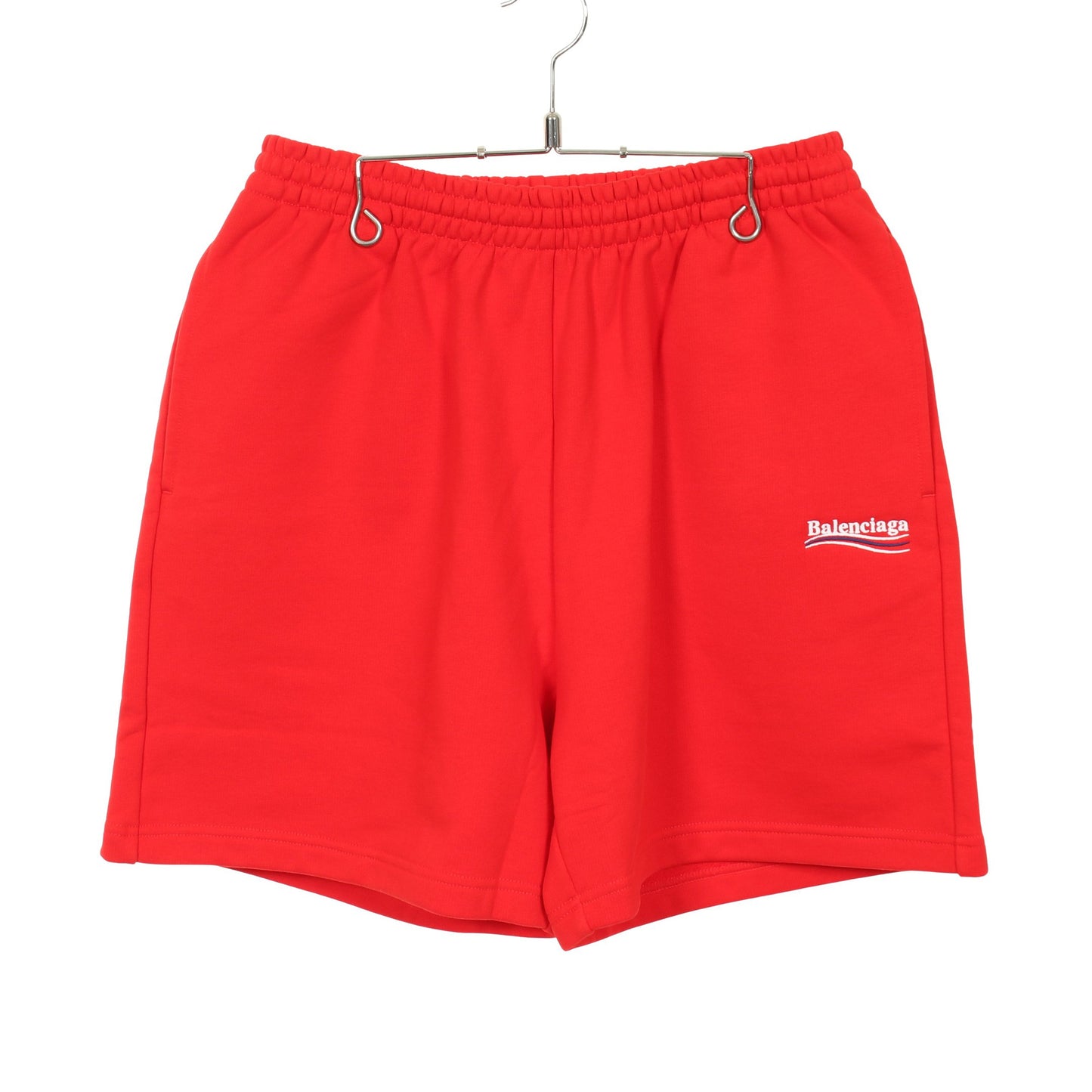 WARDROBE UNIFIT キャンペーンロゴ ハーフ スウェットパンツ コットン レッド バレンシアガ