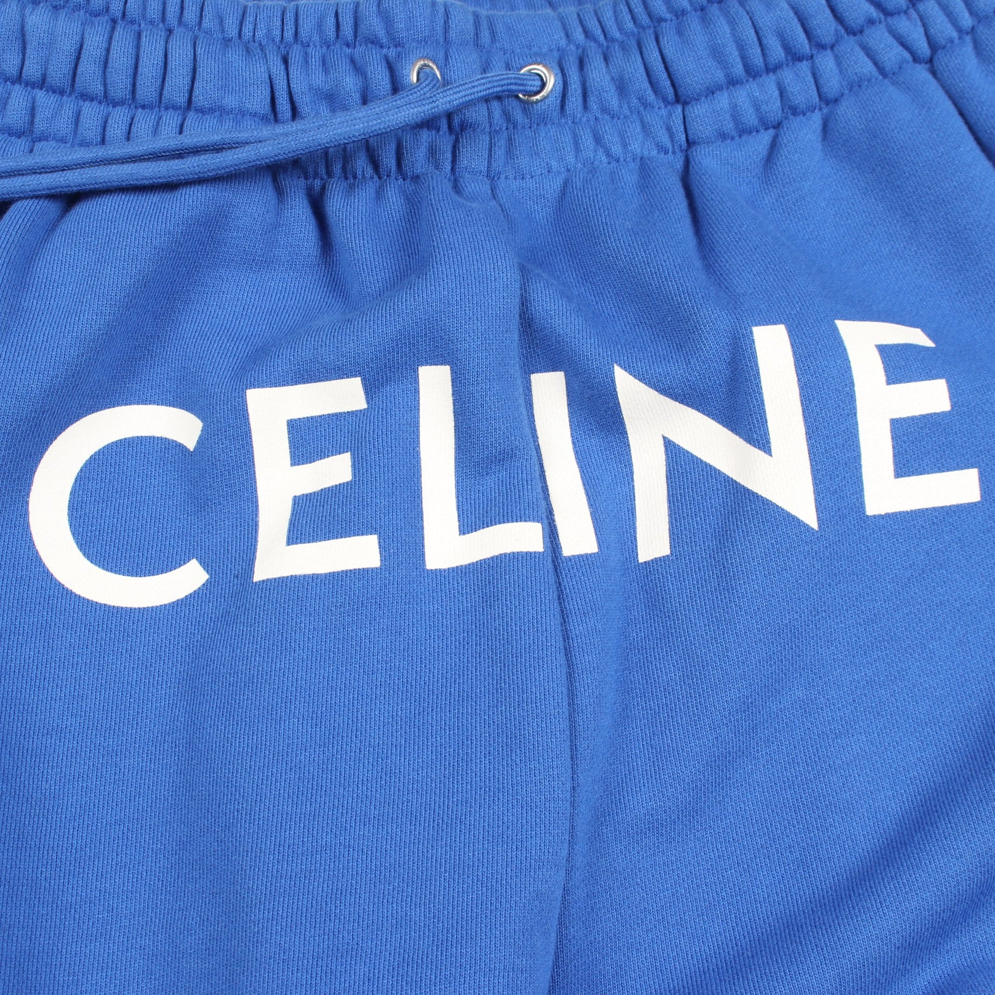 ロゴプリント ジョガーパンツ スウェットパンツ コットン ブルー セリーヌ ボトムス CELINE