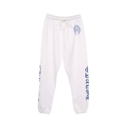 ホースシュー CHプラス オールドイングリッシュ スウェットパンツ コットン ホワイト ブルー クロムハーツ ボトムス Chrome Hearts