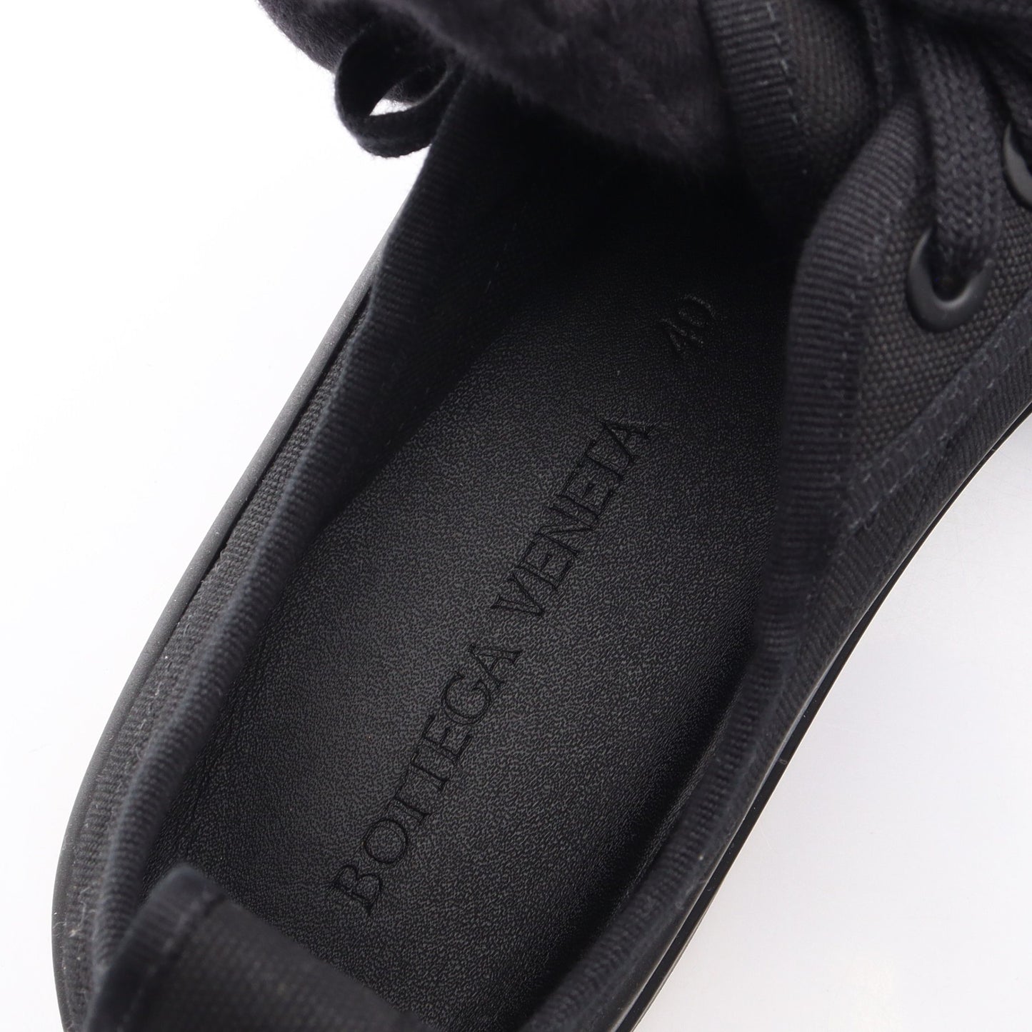 バルカン ローカットスニーカー キャンバス ブラック ボッテガヴェネタ シューズ BOTTEGA VENETA