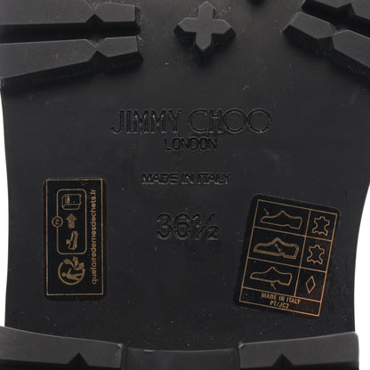 ロゴ ローファー レザー ブラック ジミーチュウ