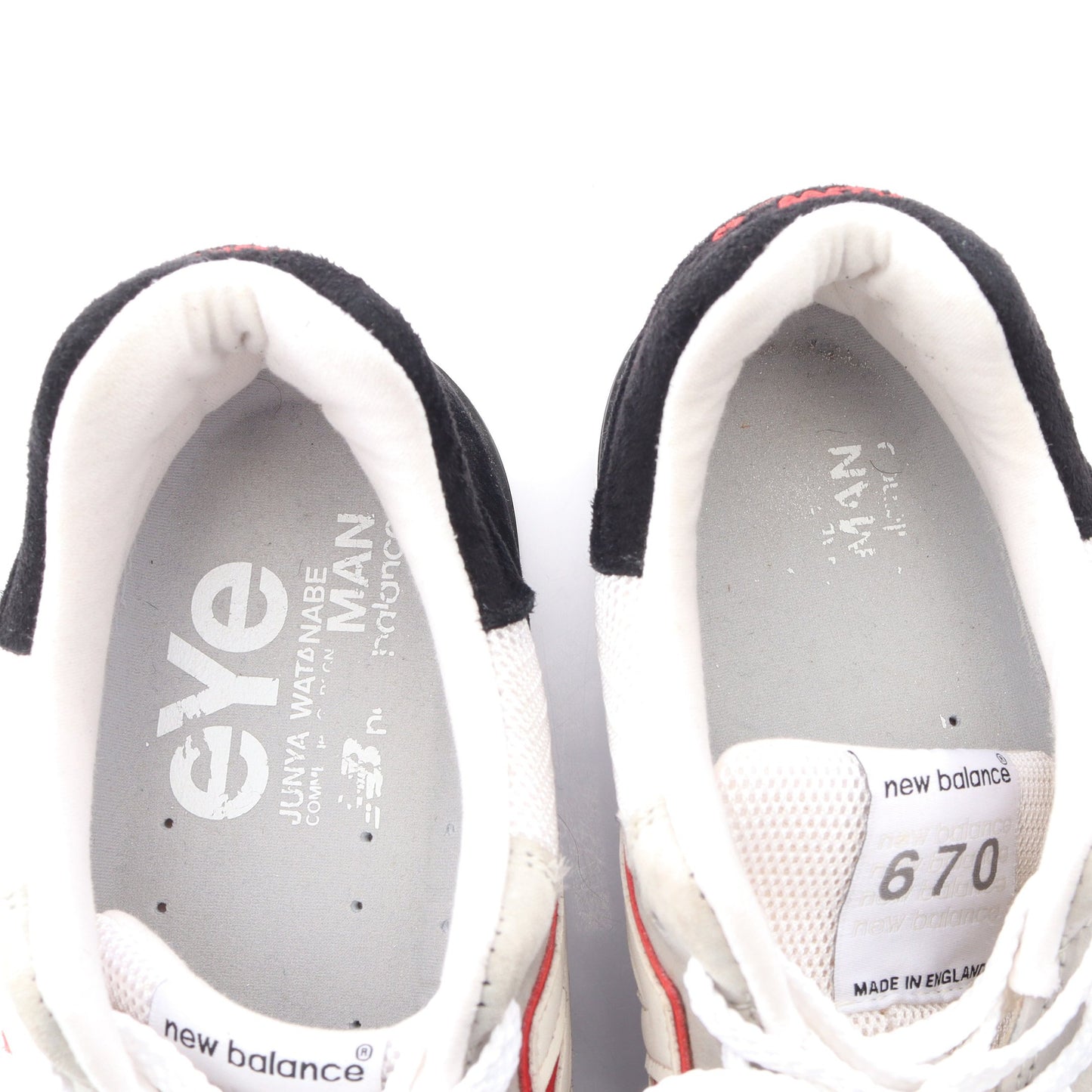 eYe COMME des GARCONS JUNYA WATANABE MAN × NEW BALANCE ローカットスニーカー スエード ファブリック グレー ホワイト ブラック アイコムデギャルソンジュンヤワタナベマン