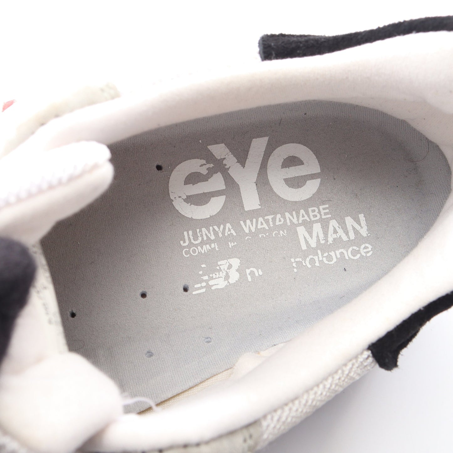 eYe COMME des GARCONS JUNYA WATANABE MAN × NEW BALANCE ローカットスニーカー スエード ファブリック グレー ホワイト ブラック アイコムデギャルソンジュンヤワタナベマン