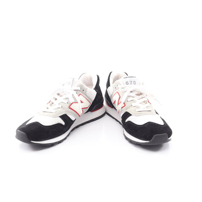 eYe COMME des GARCONS JUNYA WATANABE MAN × NEW BALANCE ローカットスニーカー スエード ファブリック グレー ホワイト ブラック アイコムデギャルソンジュンヤワタナベマン