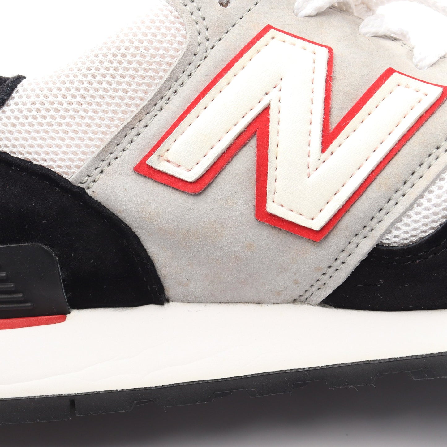 eYe COMME des GARCONS JUNYA WATANABE MAN × NEW BALANCE ローカットスニーカー スエード ファブリック グレー ホワイト ブラック アイコムデギャルソンジュンヤワタナベマン