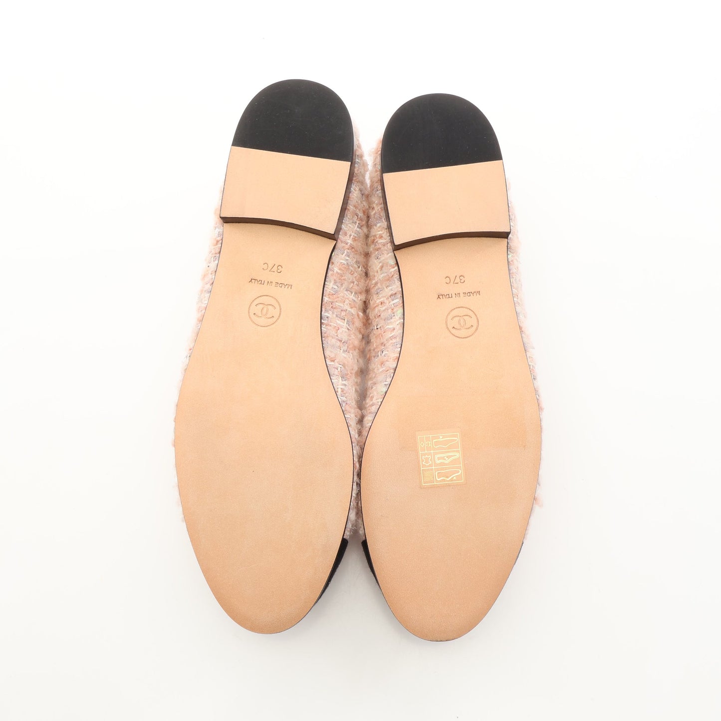 BALLERINA バレリーナ バレエシューズ ファブリック ピンク ブラック シャネル シューズ CHANEL