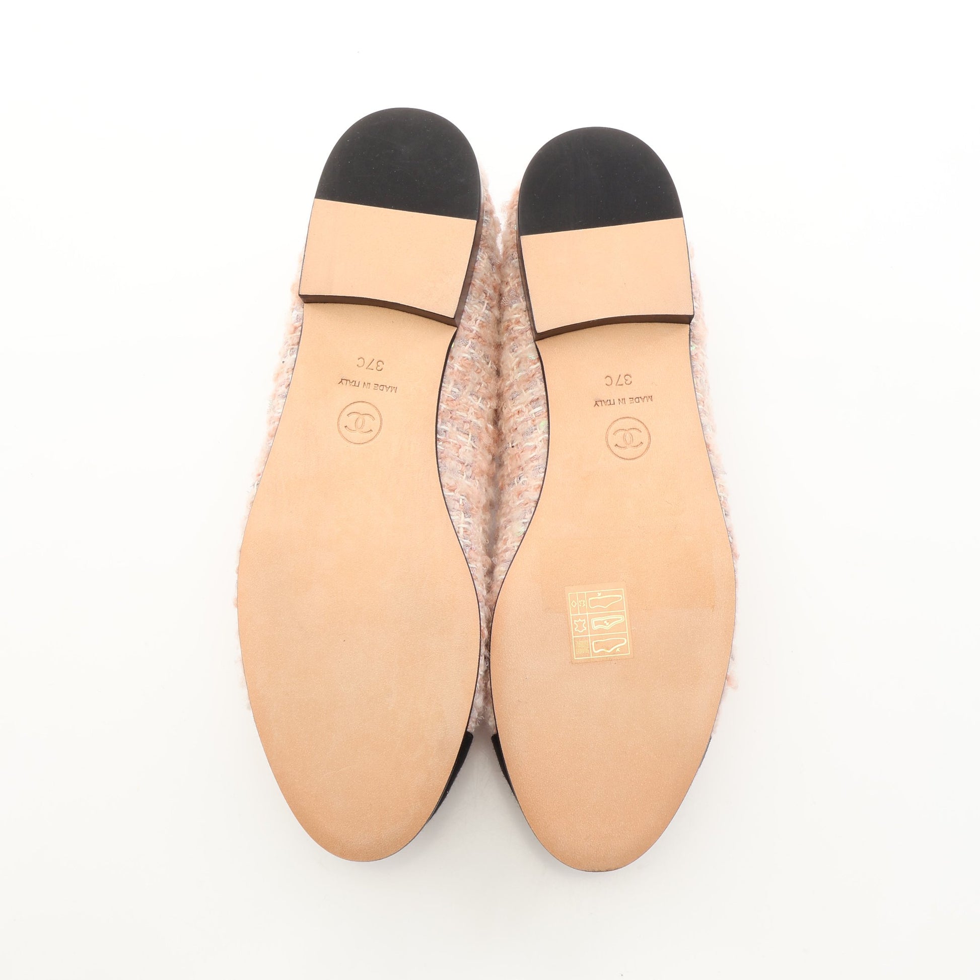 BALLERINA バレリーナ バレエシューズ ファブリック ピンク ブラック シャネル シューズ CHANEL
