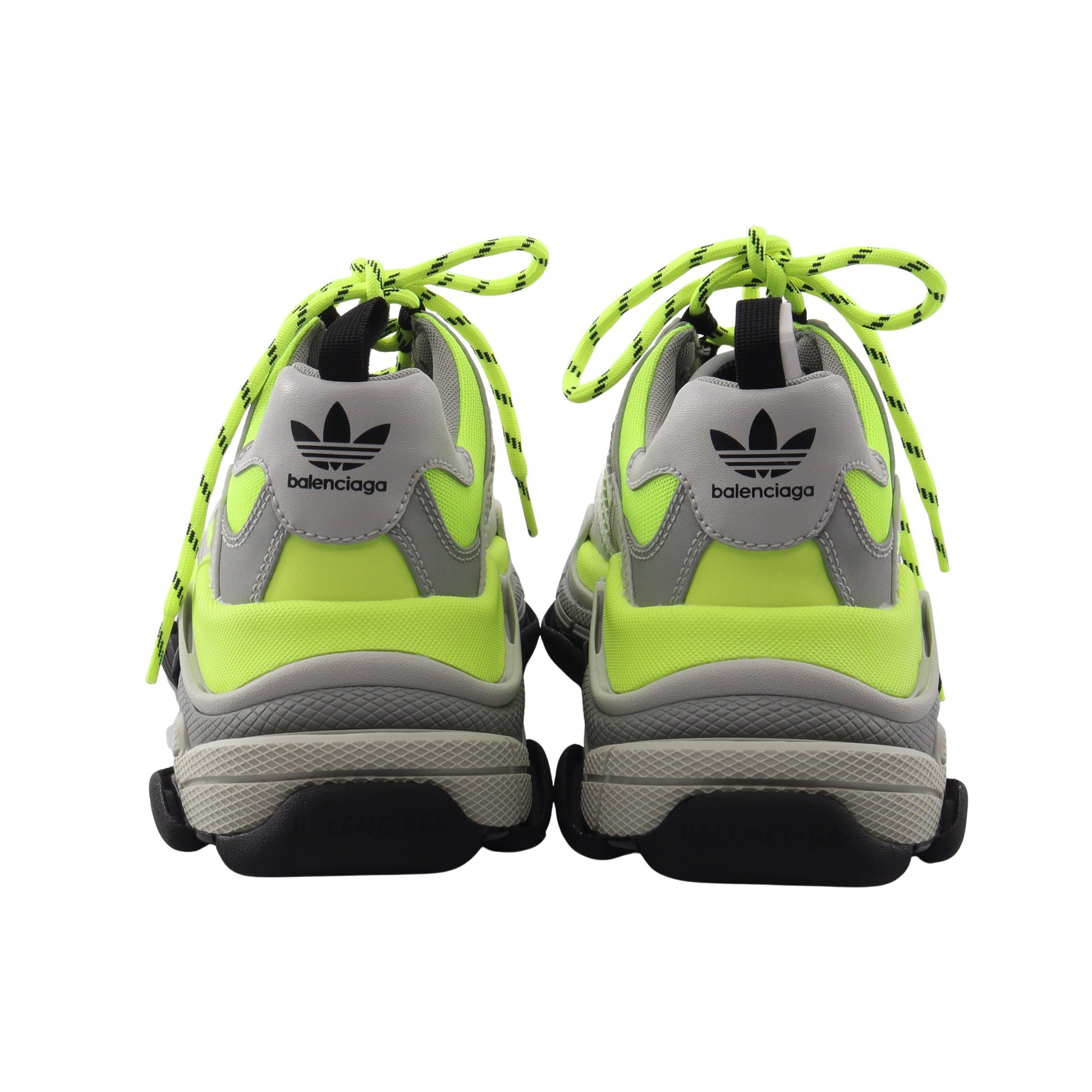 BALENCIAGA × adidas Triple S トリプルS ネオンカラー スニーカー レザー ファブリック グレー イエロー ブラック バレンシアガ シューズ BALENCIAGA