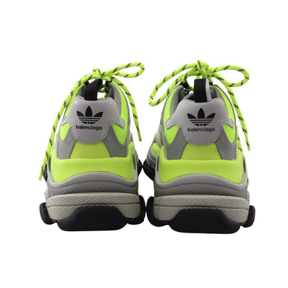 BALENCIAGA × adidas Triple S トリプルS ネオンカラー スニーカー レザー ファブリック グレー イエロー ブラック バレンシアガ シューズ BALENCIAGA